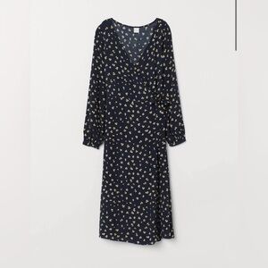 H&M Patterned Wrap-Front Dress